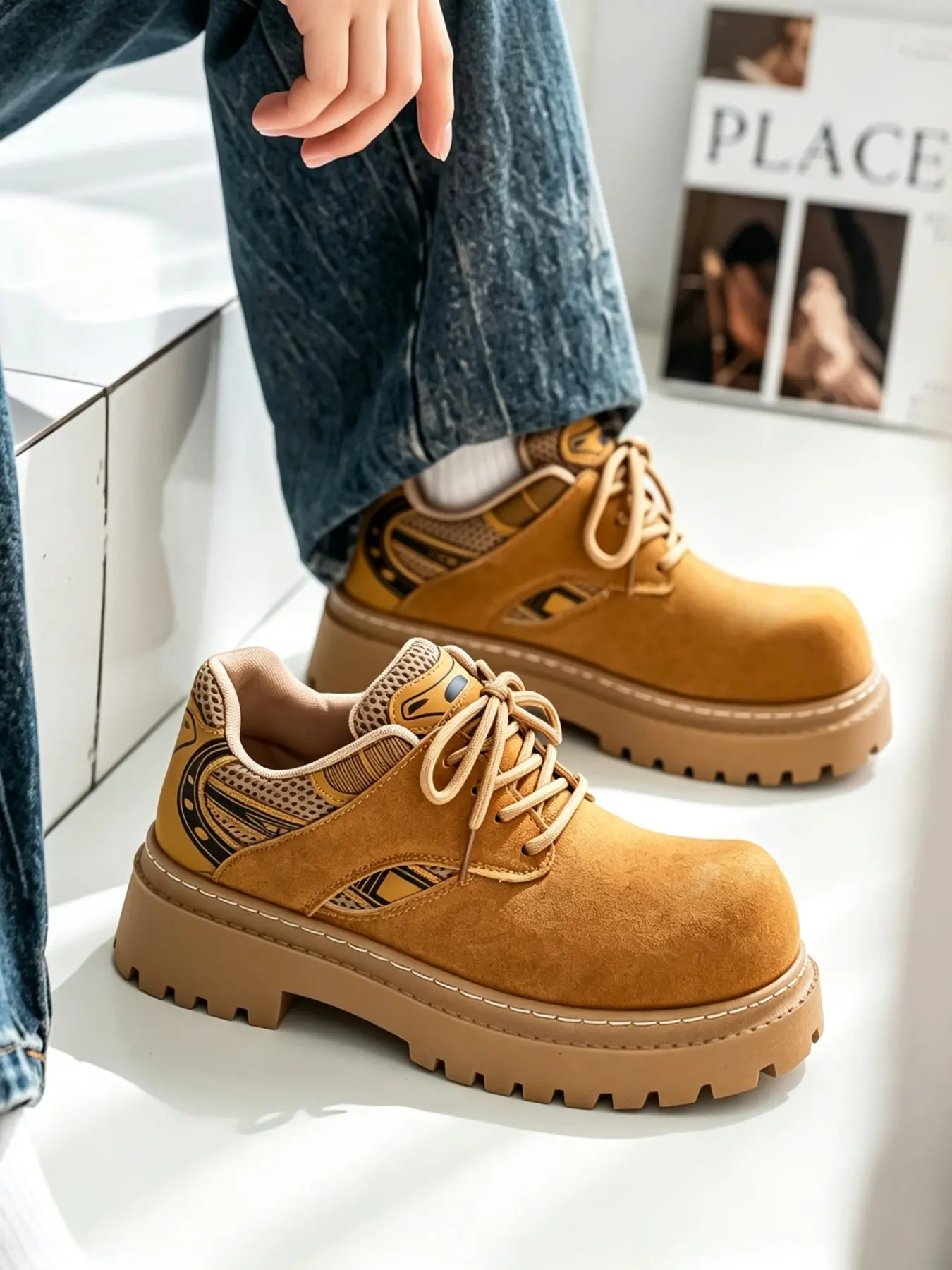 Men's Business Dress Shoes, Athletic, Trainer, Casual Trainers, Thick Soled Trainers, Thick Sole Height Increase, Comfortable Round Toe Low Top, Outdoor Casual Sports, Daily Wear, Walking Shoes, Men Sneakers