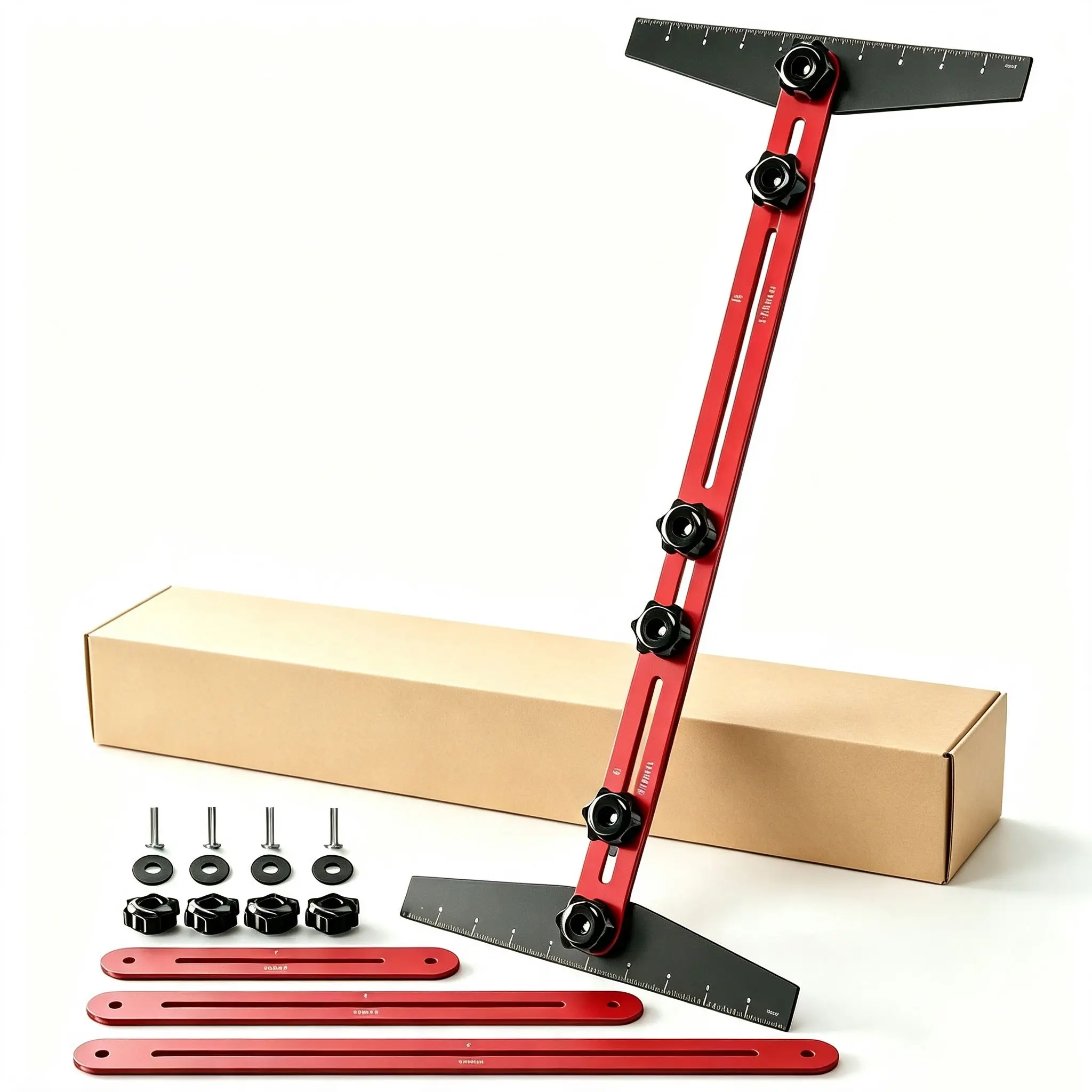 Multi-Functional Stair Tread Template Tool, Step Size Gauge, Universal Positioning Line Marker for Home Renovation and Woodworking