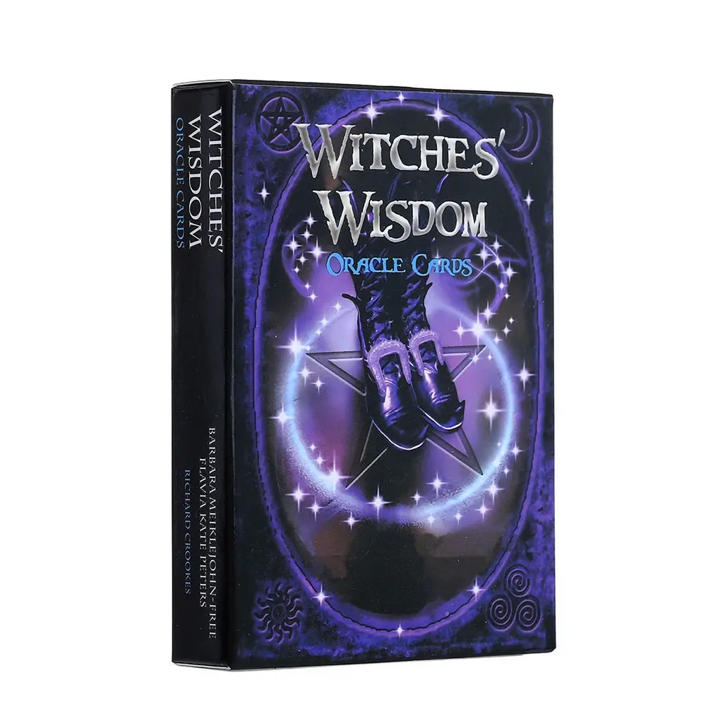 Witch Wisdom Oracle Tarot Cards Set, 48 Pieces Portable Size Fortune-Telling Game Cards, Fun Group Games, Easter Christmas Halloween Gift