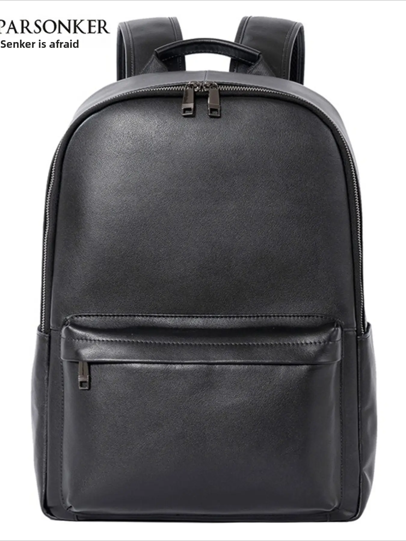 Leather backpack men's business fashion casual computer backpack simple multi-compartment men's bag new