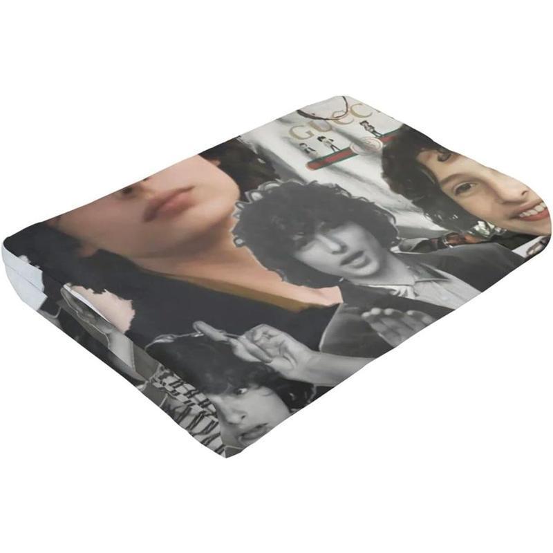 Finn Wolfhard Fleece  Soft Cozy Warm Plush Throw for Sofa Bed Office Car Camping Couch Beach Demon Hunter Poster Thermal Flannel  Comfortable Home Decor Gift for Teens Adults Kids blanket