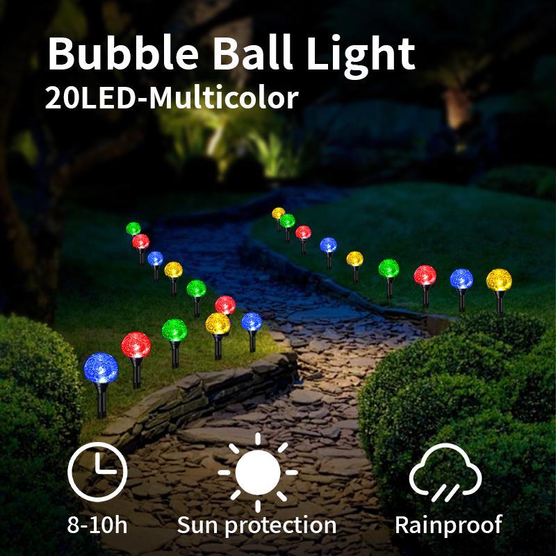 Solar Powered LED Light, 1 Count Waterproof LED Light, Outdoor Decorative Light for Garden, Yard, Lawn, Party, Wedding, Festival