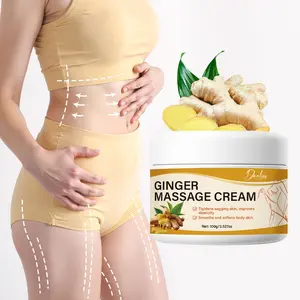 Ginger Massage Cream 100g – Natural Ginger, Seaweed & Caffeine – Softens rough skin and promotes circulation | Helps improve skin firmness and texture | Provides a warming massage sensation; firms sagging skin, boosts elasticity, and smooths the body.