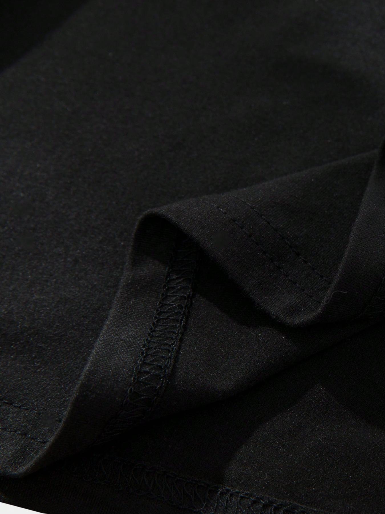 Unisex Graphic Tee, Casual Letter Print Drop Shoulder Half Sleeve Round Neck T-Shirt , Fashion Women's Top for Daily Wear