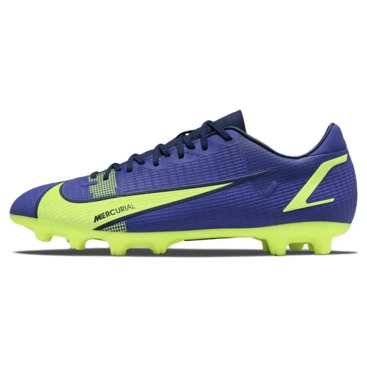 Nike Mercurial Vapor 14 Men's Football Cleats – Blue, Round-Toe, Lace-Up, HG Rubber Studs, Cushioned, Non-Slip, Durable Verifiable, with credentials and supporting global authentication