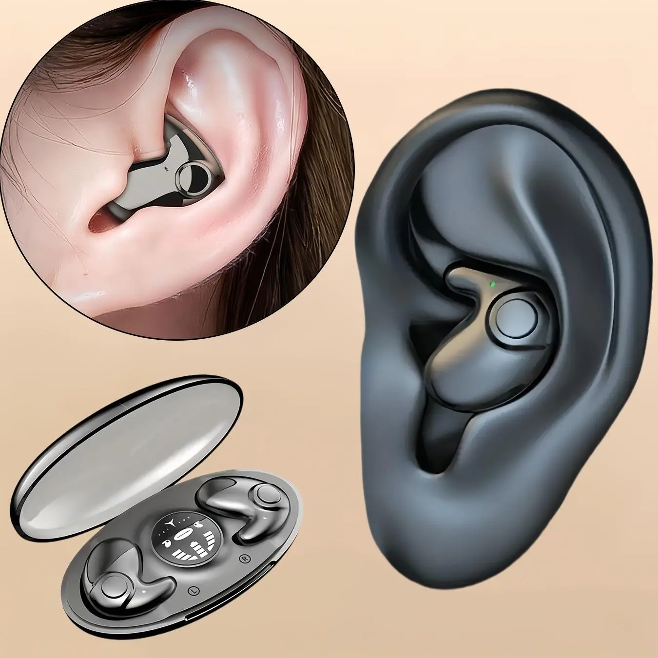 New Sleep Earbuds, Sleep Headphones For Side Sleepers, Invisible Mini Wireless Headphones, Ultra-Thin Comfort Fit No Ear Pain, HD Sound Noise Isolating, Bluetooth 5.4 Long Battery Life for Insomnia Relaxation Sports Gym