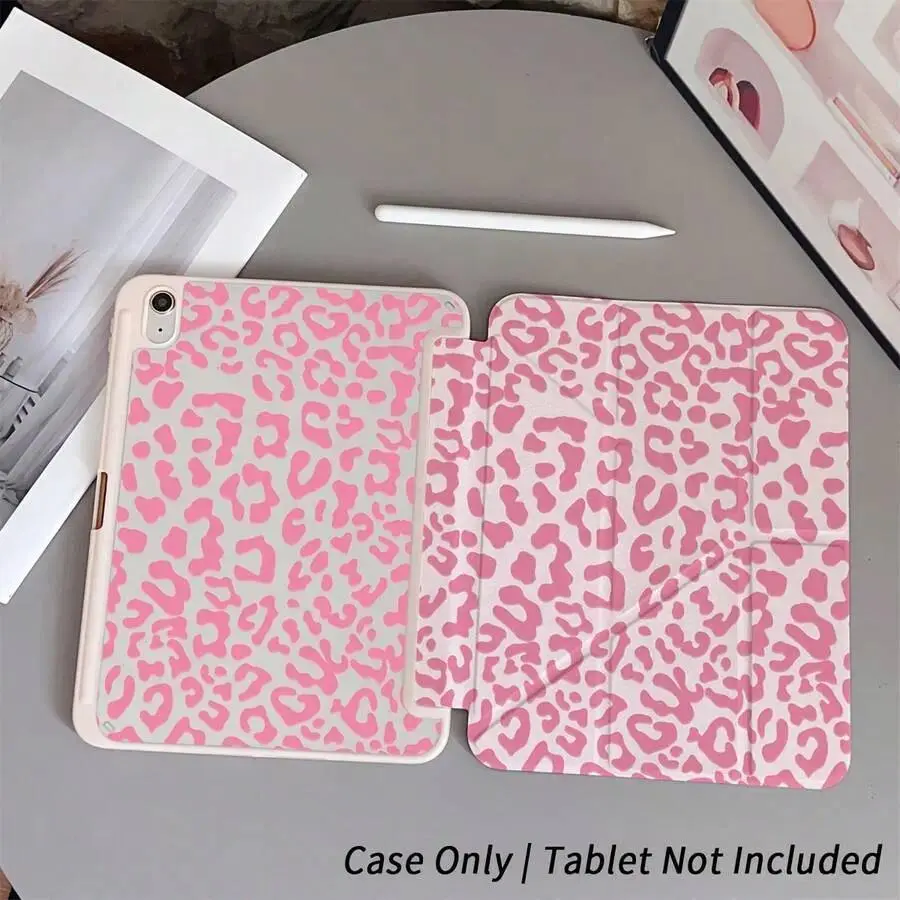 Sweet Cheetah Print Two Background Design Stylish Tablet Case —Compatible with IPad Pro 11Inch 2024,ipad 10th 2023-10.9inch,iPad Pro 13‑inch 2024,ipad 11th-2025,ipad Air-11inch 2024. Happy 2026!