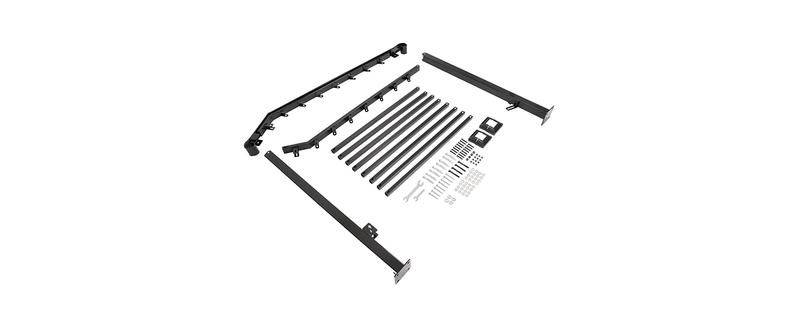 4-5 Step Hand Rail, Handrails for Outdoor Steps, 4-5 Steps Adjustable Outdoor Garden Railing for Stairs Black Steel Powder Coated Heavy Duty