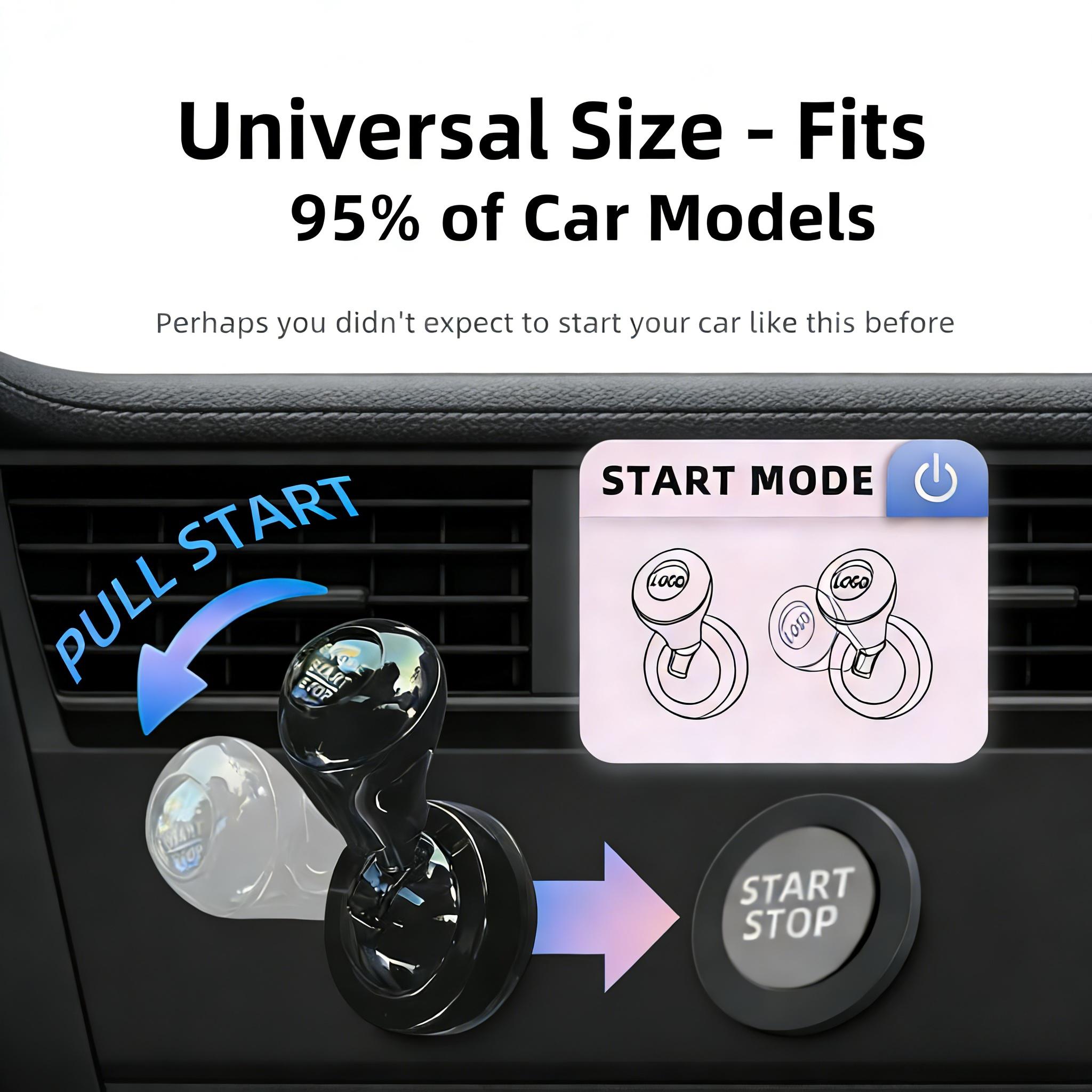 Universal Metal Push Button Car One Touch Start Button Cover Interchangeable Ignition Knob