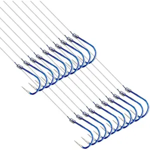 Small Fishing Hooks with Line, Super Quick Penetration Fishing Hook Tie Nylon Line (Pack of 20)