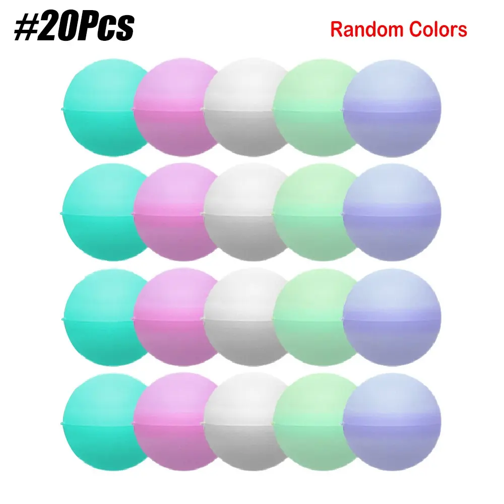 12/20PCS Reusable Water Balloons - Summer Water Toys for Pool Beach & Outdoor, Self-Sealing Refillable Water Bombs, Splash Balls for Kids Fun Games & Activities