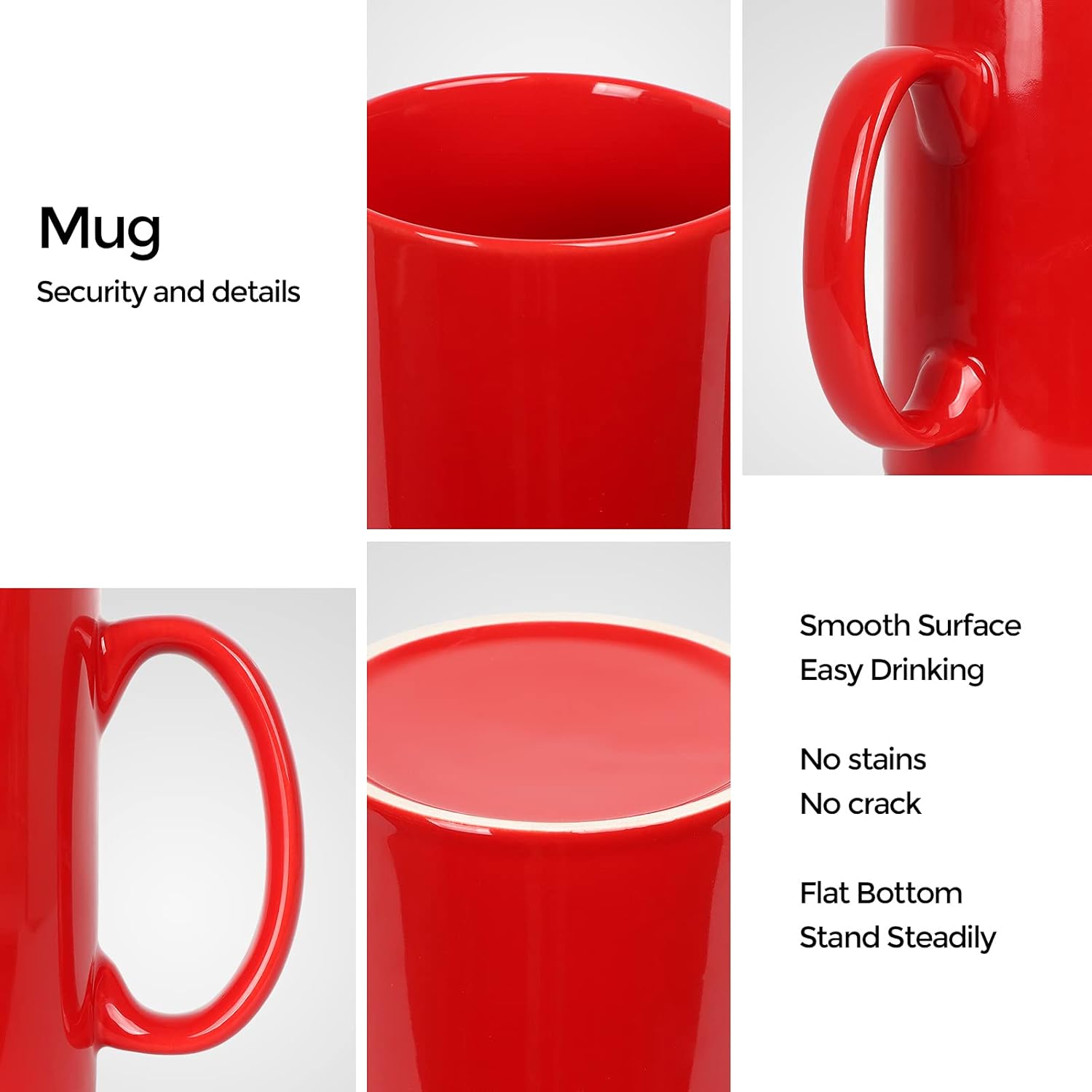 Large Coffee Mugs, 22 OZ(650ml) Extra Coffee Mug Set of 2, Smooth Ceramic  Boss Cups, Big Capacity and Large Handle, for Dad Men, Red - TikTok Shop