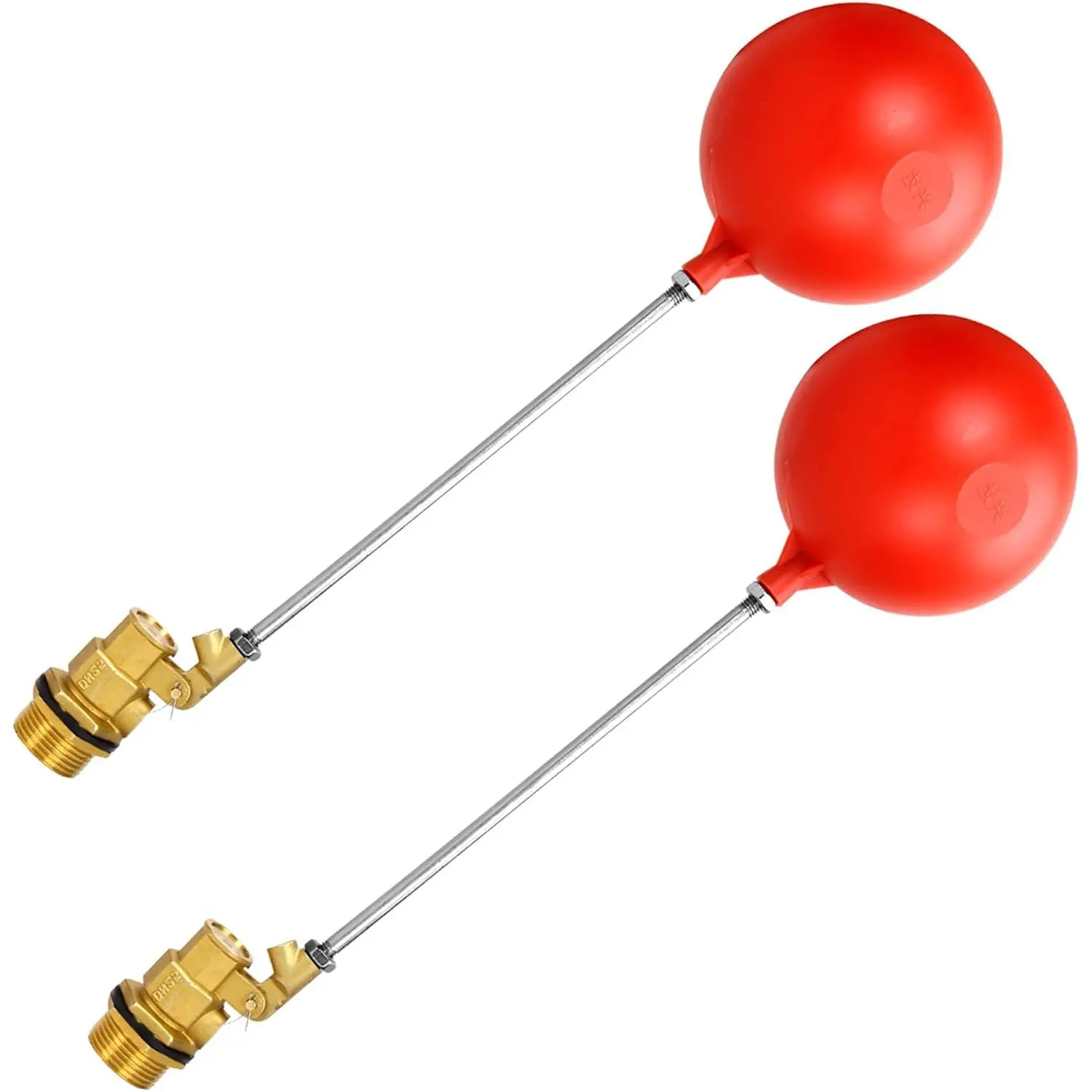 Automatic Water Level Control Float Valve for Water Tank - 3/4 Inch with 6 Inch Float Ball (2-Pack)
