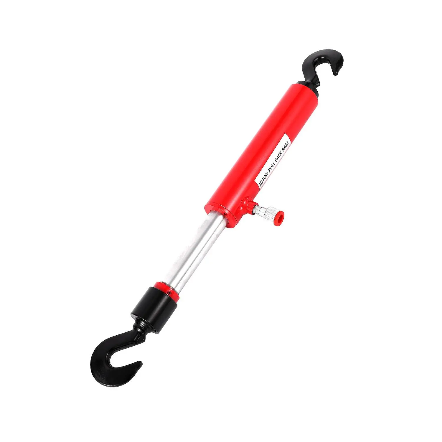 26" Long 10-Ton Hydraulic Pull Back Ram, for Porta Power Frame Machine Puller, Body Shop Frame Tools with Rotating Hook for Auto Body Repair