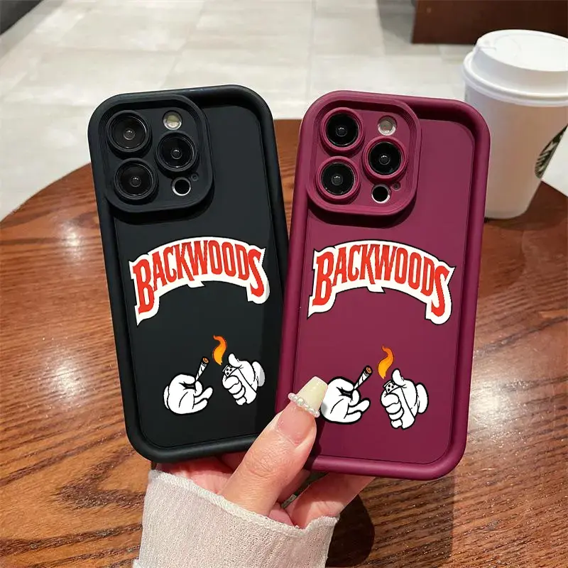 Hip Hop Backwoods Cartoon Hands Print Phone Case , Soft Silicone Tpu Protection and Shockproof For iPhone 17 16 15 Pro Max 14 16Pro 13 12 11 X Plus Air Mini 17E, Cool Street Style