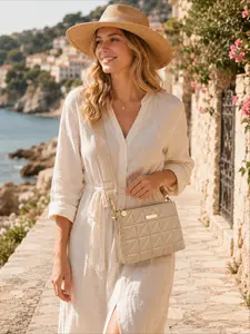 Ladies' urban minimalist bag, fresh and fashionable small square bag, change handbag, portable mini phone bag, crossbody bag