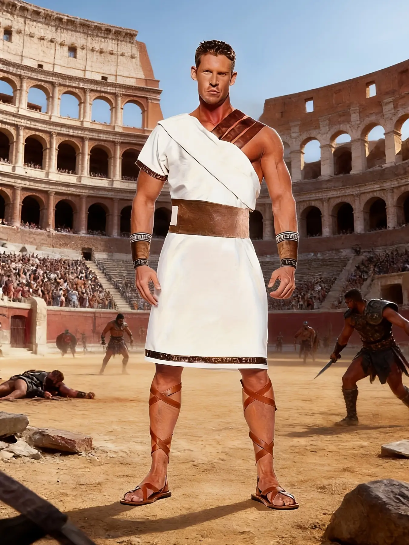 Halloween Roman Greek King Gladiator Costume, Role Play Roman Warrior, Historical Reenactment Dress, Festival Wear