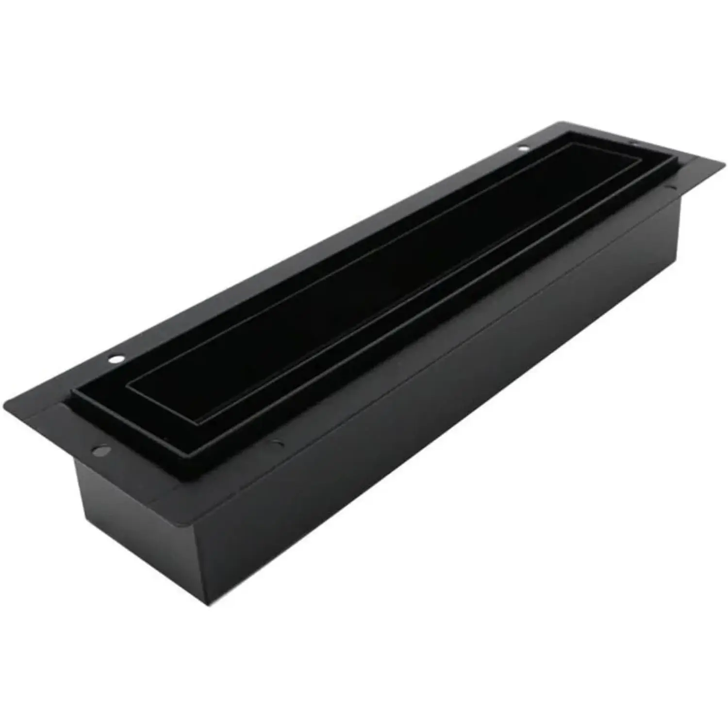 Flush Floor Vent [Luxe], Minimalist Solid Steel HVAC Air Return Register Cover, Customizable Modern Adjustable Airflow Solution for  Floor, Damper Included – 2"x10" – Matte Black
