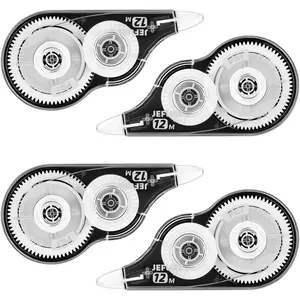 4 Pcs Correction Tape, 39.37 Ft White Wrong Out Tear-Resistant Bulk, Instant Corrections Easy to Use Applicator for School, Office, Note Taking, Journal (Tape Width 0.2 in，Clear)