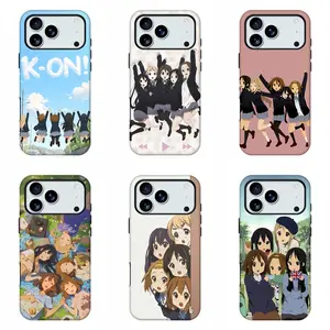 K-ON!Houkago Tea Time Anime Phone Case,Anime Fan Merch Phone Shell,Yui Mio Ritsu Mugi Azusa Girl Band Cartoon Print Shockproof Protective Cover For iPhone11 12 13 14 15 16 17 pro max and Samsung.Perfect gift,Vintage