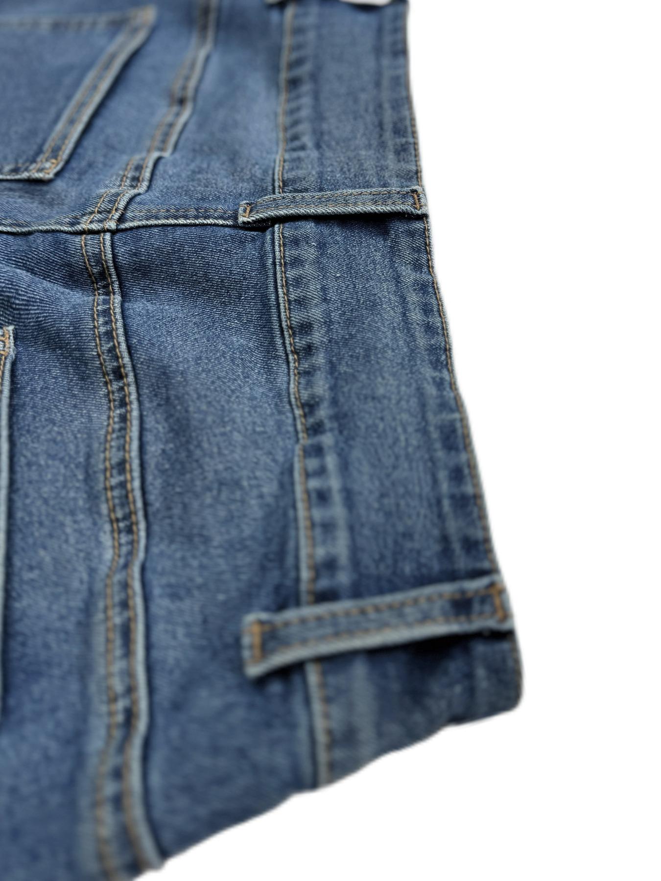 Women's Pocket Leg Stretchy Jeans, Flared High Waist Casual Comfy Bell Bottom Denim Trousers for Daily Wear, Ladies Bottoms for All Seasons Women's Pocket Leg Stretchy Jeans, Flared High Waist Casual Comfy Bell Bottom Denim Trousers for Daily Wear, Ladies Bottoms for All Seasons