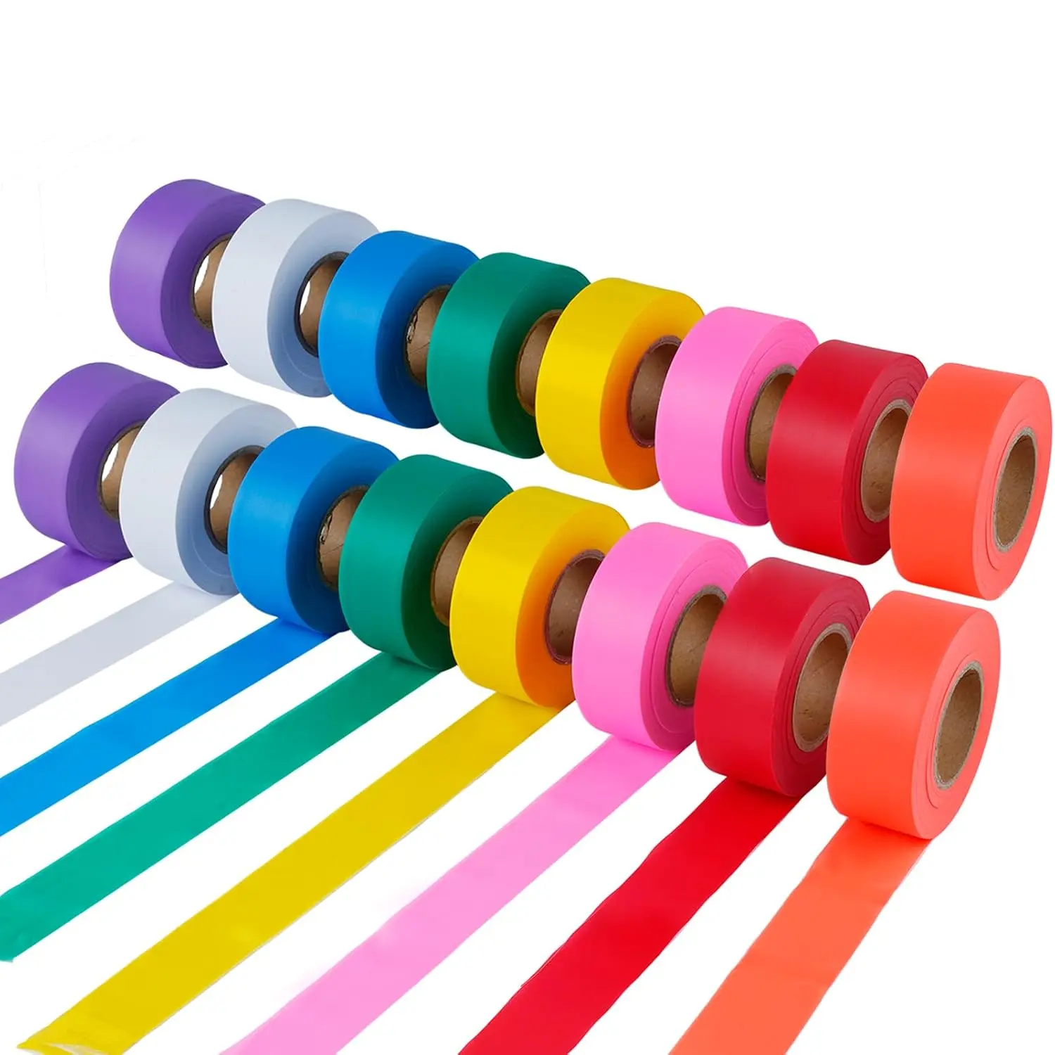 Flagging Tape - Non-Adhesive Neon Marking Surveyors Caution Tape, for Tree Marking, Hunting Trail Tape,
