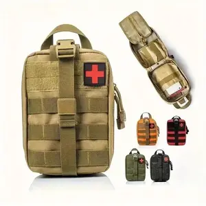 Outdoor First Aid Kit, EDC Molle Survival Emergency Pack for Camping Hiking