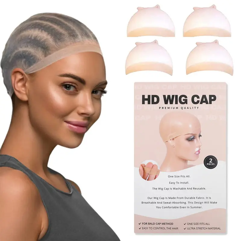 HD Wig Cap, wig hair net, high-definition transparent lace invisible elastic stocking wig cap