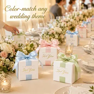10pcs European Vintage Gold Foil Wedding Candy Boxes, Small Paper Candy Boxes, Elegant Wedding Gift Packaging