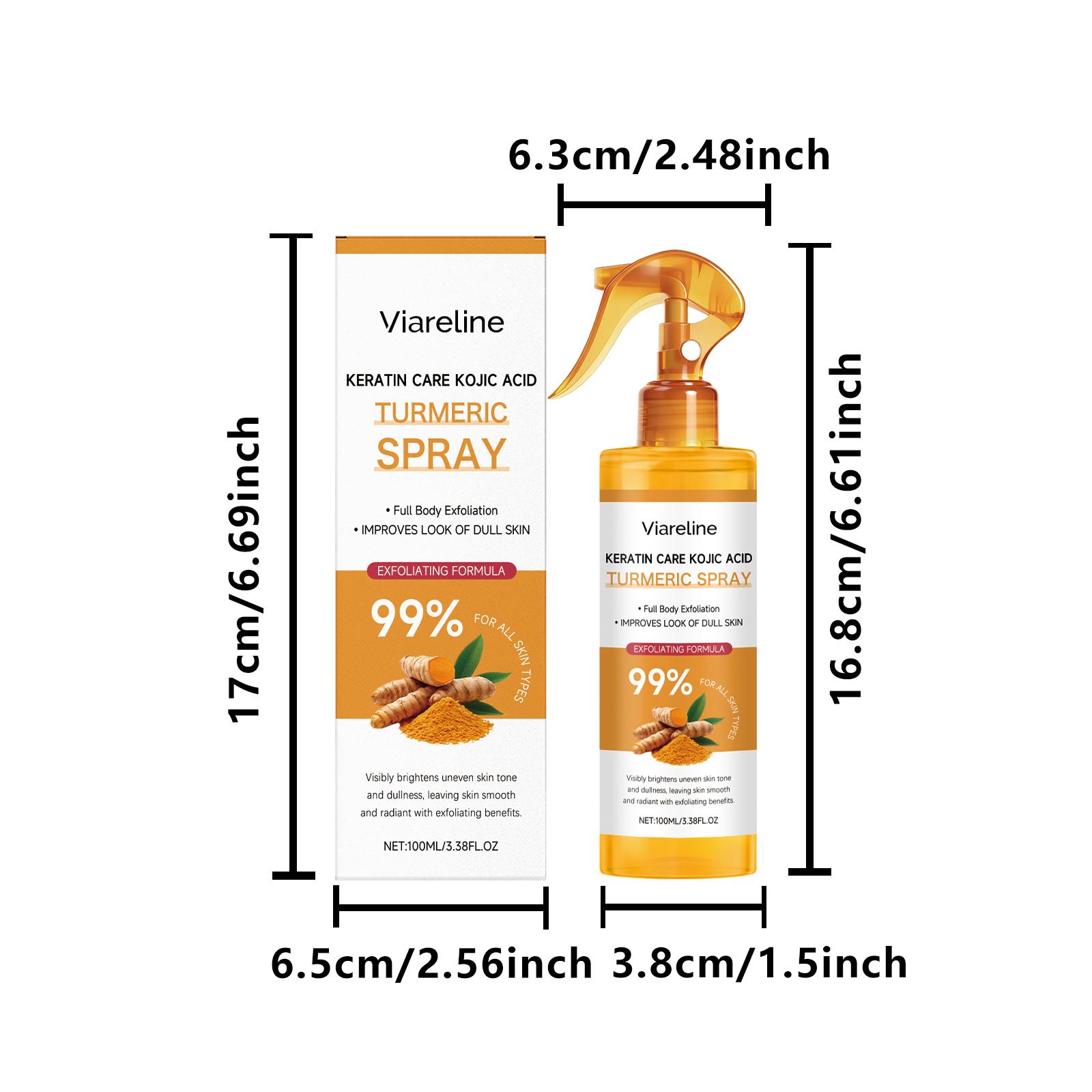 Dull Skin & Dark Spots Begone! ✨   Turmeric Spray with Kojic Acid & Keratin for Glowing Skin