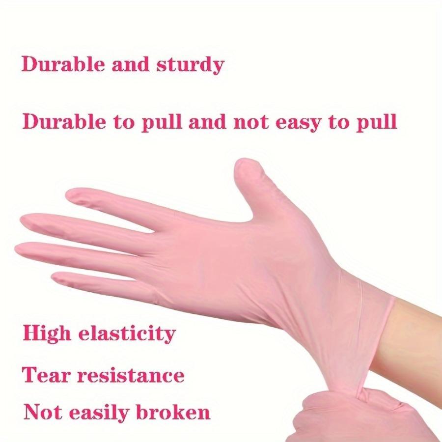 Disposable Nitrile Gloves, 100pcs/set Waterproof & Anti-static Gloves, Multifunctional Work Gloves for Kitchen Cooking & Housework