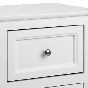 White Nightstand with 2 Drawers, Night Stands for Bedrooms, Small Bed Side Table/White Night Stand with Drawers for Small Spaces, College Dorm, Kids’ Room, Living Room, French, 16W x 12D x 24H