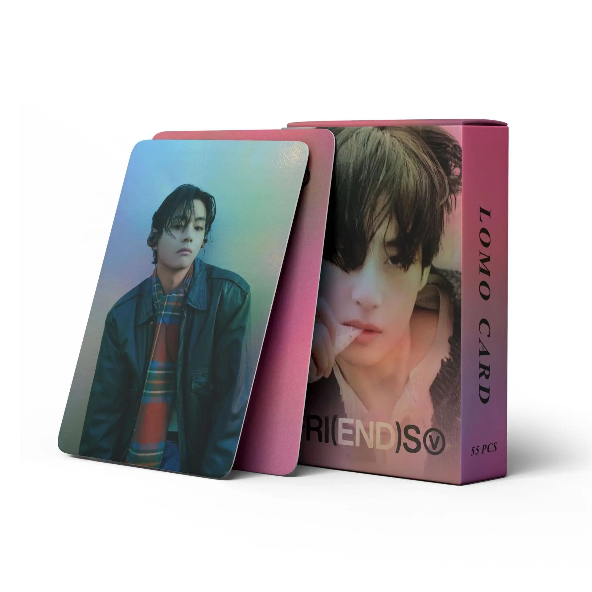 55Pcs/Set Kpop Laser Photocards Lomo Cards Idol Photo Card Postcard for Fans Collection Gift