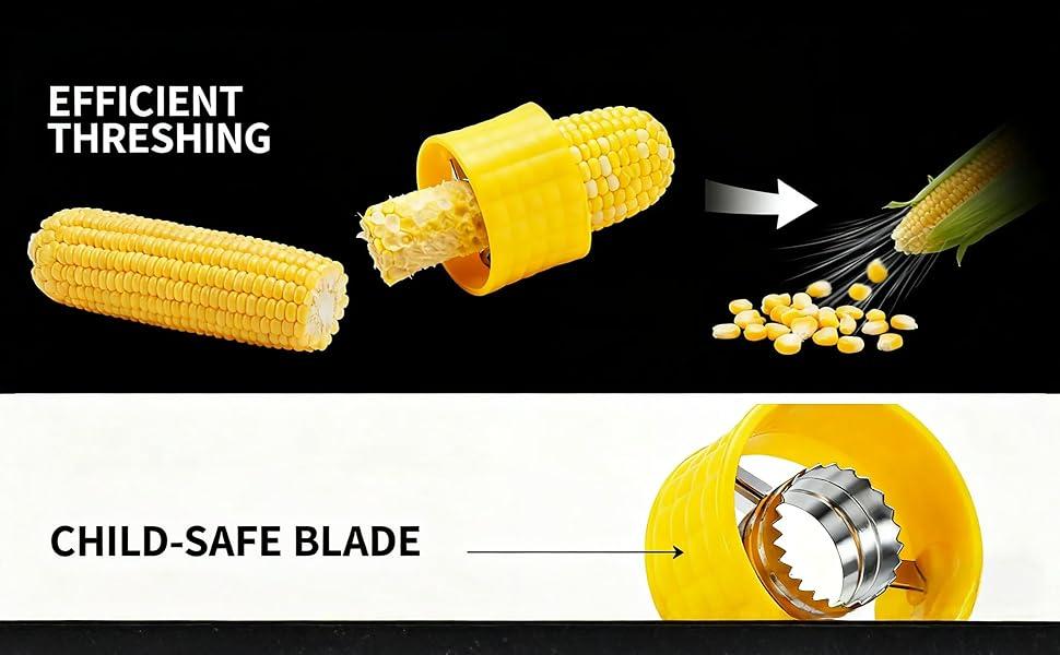 Corn Stripper, Durable Corn Peeler, Easy-Grip Handle for Effortless Use, Easy Cleaning, Versatile Corn Plane for Fresh/Sweet Corn for Kitchen,Outdoor,BBQ,Suitable for Making Corn Juice