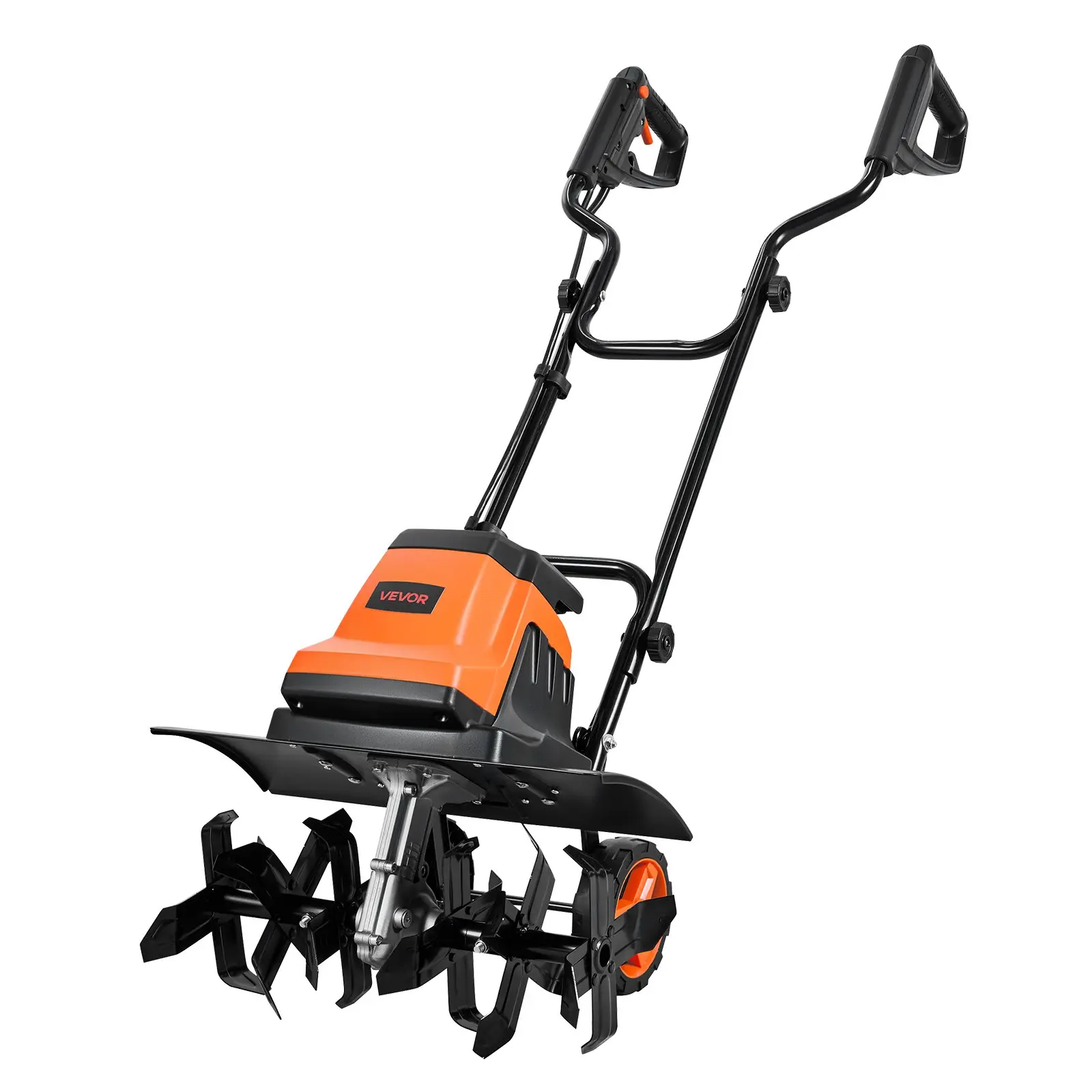 Corded Electric Tiller, 18 Inch Tilling Width Garden Rototiller, 15-Amp Motor Heavy-Duty Tilling Machine, Cultivator with Steel Tines and Foldable Handle, for Lawn, Yard, and Gardening Care