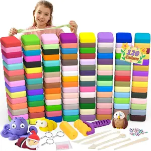 169 Pcs Air Dry Clay 120 Colors Modeling Model Magic Clay for DIY Molding Starter Kit with Sculpting Tools,Ultra Light Soft Non-Toxic Arts & Crafts Gift for Boys Girls Birthday Party Favorsfidget toys