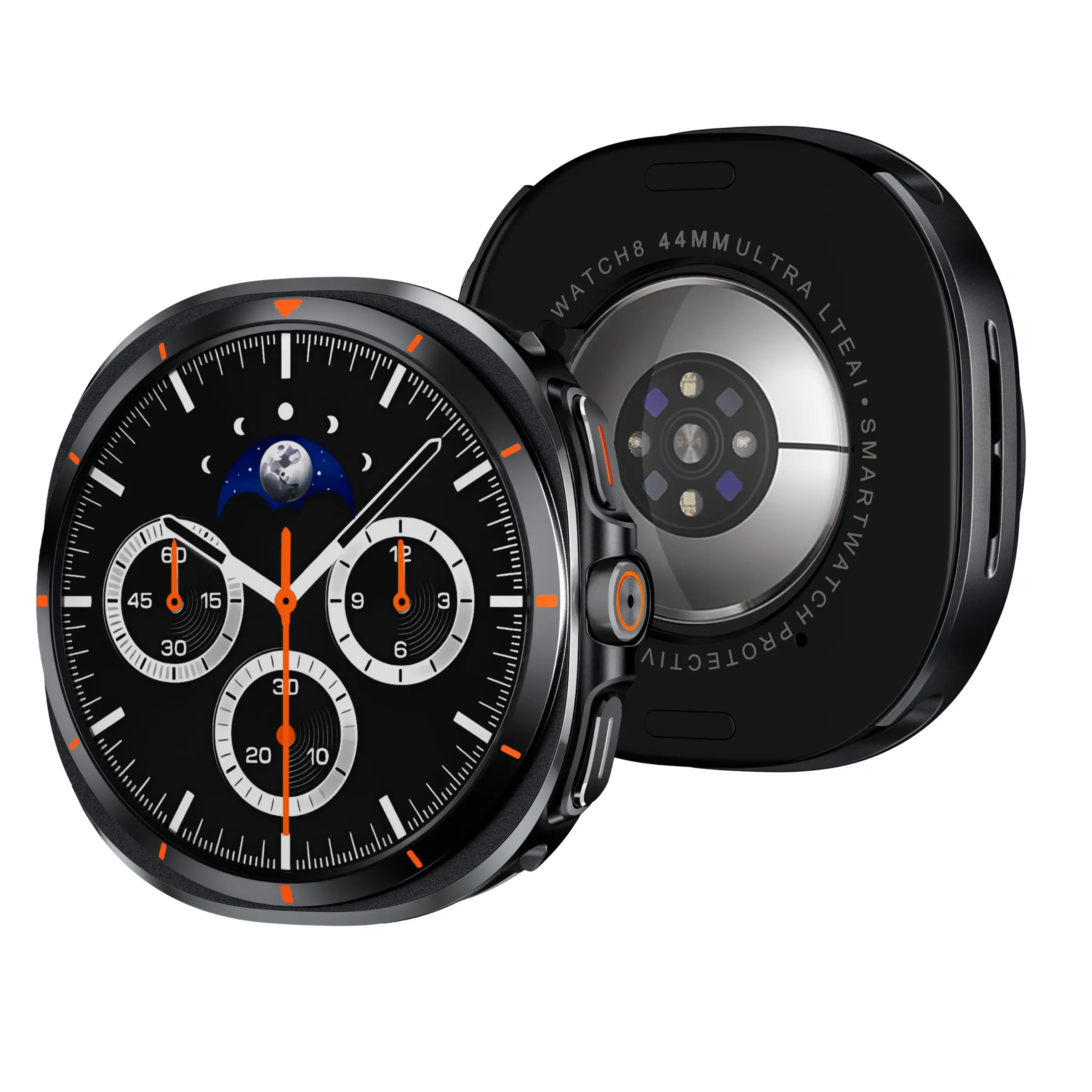 Fierce Cyber Shield for Samsung Watch 8 40mm/44mm – Rugged Industrial Style Bumper, Precision Cutouts, Easy Installation, Scratch-Resistant Metal Frame, Versatile for Hiking, Fishing, and Daily Commute.