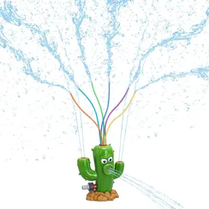 Water Sprinkler Toy, Sprinkler for Kids Outdoor Play, Sprinkler Toy with 6 Wiggle Tubes, Outside Backyard Lawn Toys, Splashing Fun for Over 3 Year Boys Girls, Attach to Garden Hose, Cactusfidget toys