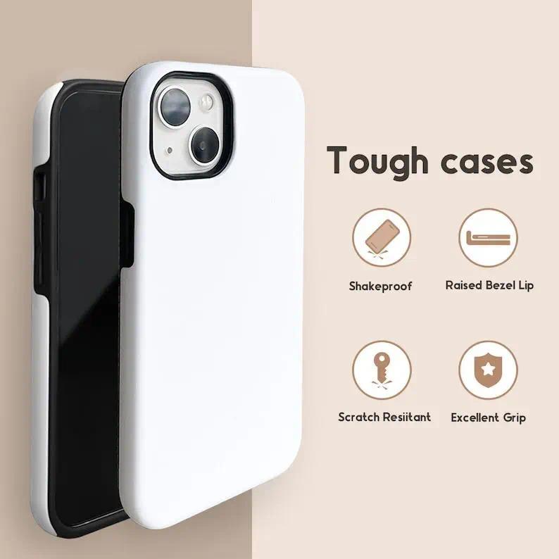 Purple & Pink Paw Print 2-in-1 Film Phone Case — Compatible with iPhone 13, 14, 15, 16 — Dual-Layer Protective Case