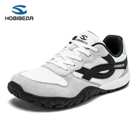 HOBIBEAR Wide Fit Lace-Up Athletic Sneakers - Men's & Women's Breathable Fabric Footwear, Wide Toe Box, No Drop Design All-Seasons Walking Shoes
