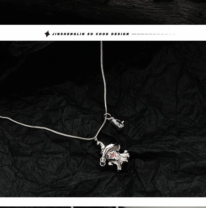 Ghost series necklace female niche super sa sweet cool sterling silver zircon pendant collar trend personality