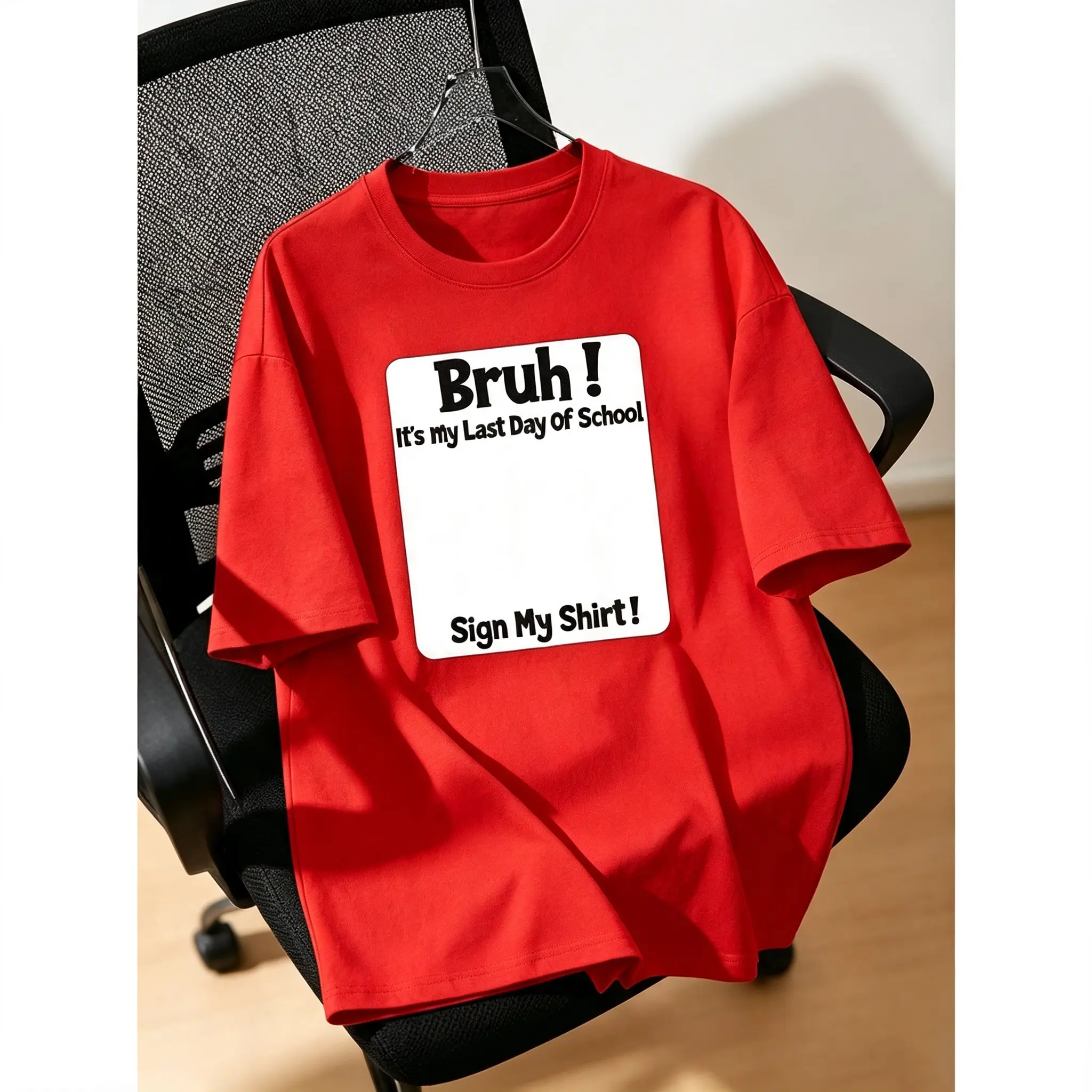 Boys' And Teens' Back-To-School And Graduation Season T-Shirts, Trendy Printed Slogan 'Colorful Letters', Short-Sleeved Design, Suitable for Indoor And Outdoor Leisure And Sports Scenes, Summer Trendy Tops