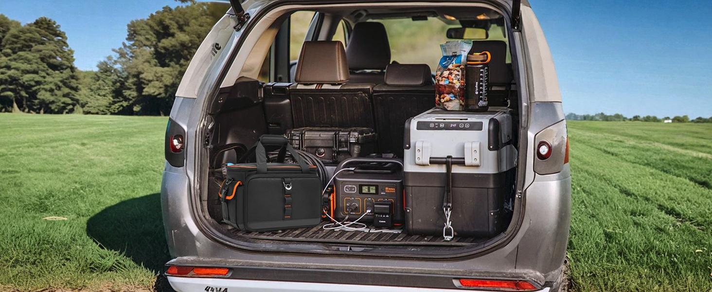 Travel Carrying Case for Jackery Explorer 160/240/300, Portable Power Station Case for Jackery Solar Generator & Accessories with Waterproof Bottom, Shoulder Strap & Pocket, Multi-Size