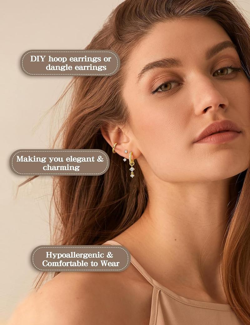 Small Plated Hoop Earrings for Women with Charm - Cartilage Earring Sets for Multiple Ears Hoops Huggie Stud Earring Stacks Helix Conch Small Plated Hoop Earrings for Women with Charm - Cartilage Earring Sets for Multiple Ears Hoops Huggie Stud Earring Stacks Helix Conch