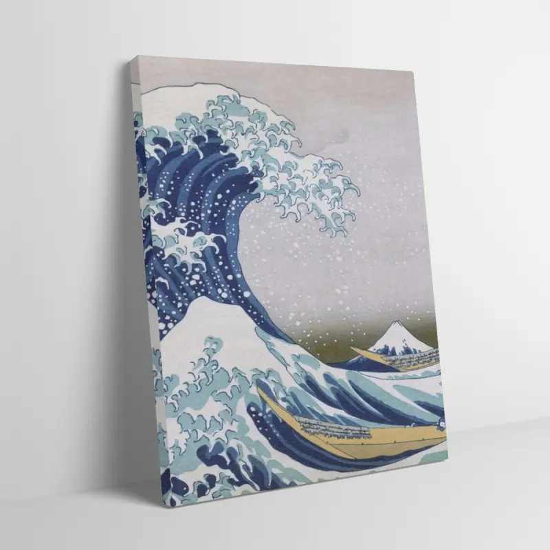 The Great Wave off Kanagawa Retro Japanese Ukiyo-e Canvas Art Adult Fans Mid-century Modern Black Flash manga wall Decor Y2k y3k 2000s 1980S Cinematic Vintage Wave Poster for Apartment Decor