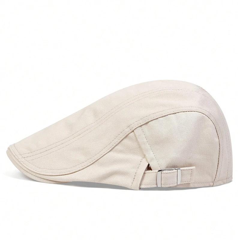 Men Light Board Solid Color Newsboy Caps British Painters Hats Spring and Summer Adjustable Flat Cap Hip Hop Berets