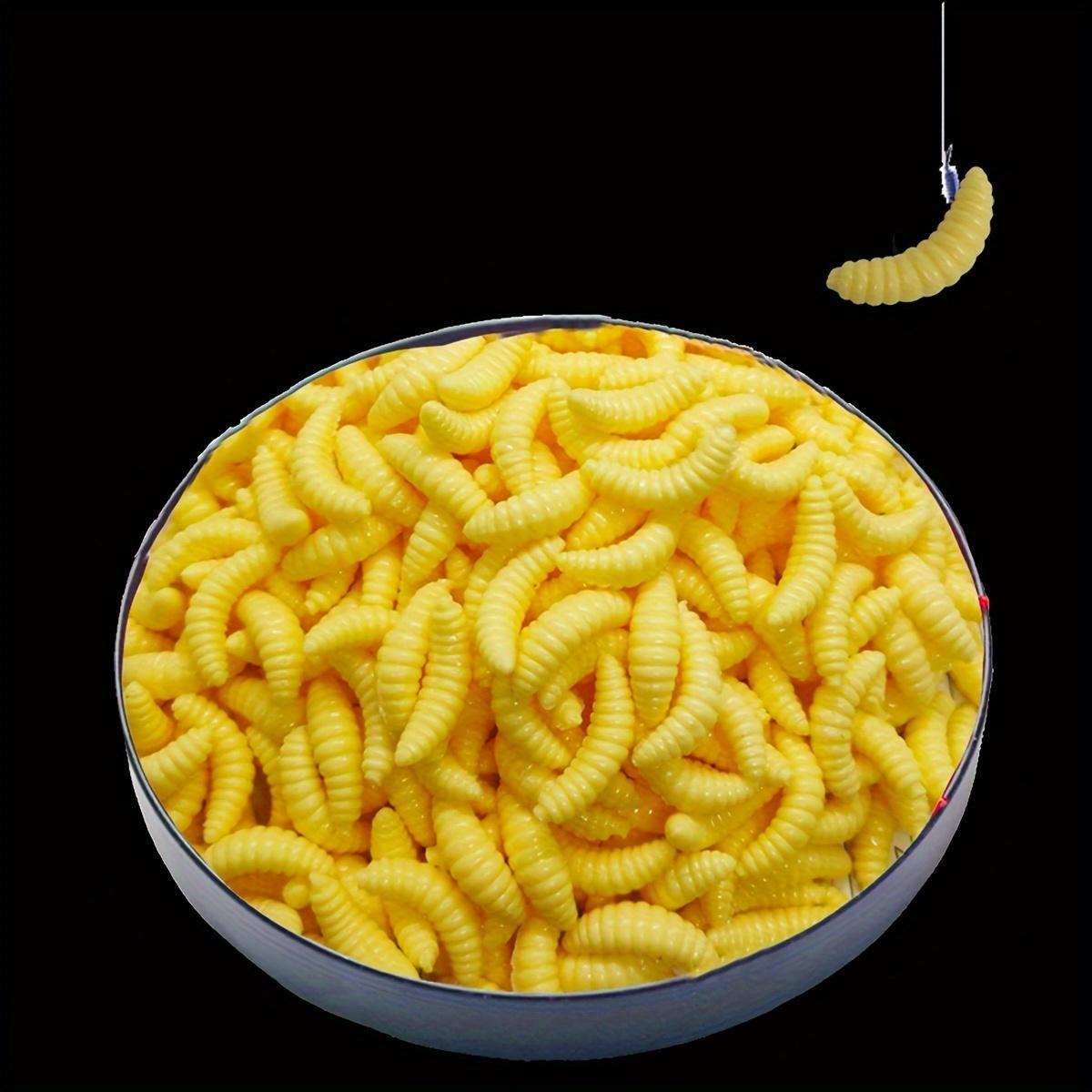 Artificial Maggot Soft Lure Set, 50pcs/set Irresistible Smelly Worms For Fishing, Fishing Accessories For Outdoor Fishing, Fishing Equipment, Fishing Lures Kit