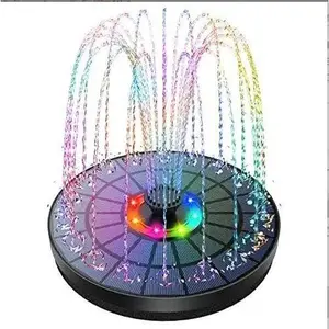 Solar Fountain Pump - 1.4W Solar-Powered Bird Bath Fountain with 4 Nozzles, Sunlight-Driven Auto Run, Water Spray Function, Simple Setup for Pond, Garden Decor, Outdoor Pond
