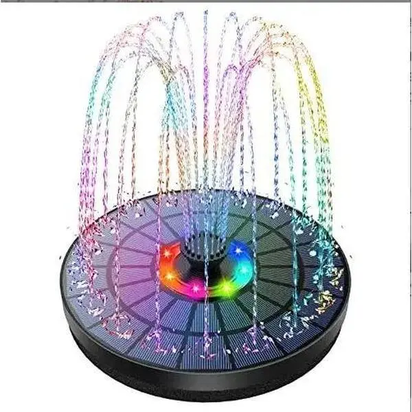 Solar Fountain Pump - 1.4W Solar-Powered Bird Bath Fountain with 4 Nozzles, Sunlight-Driven Auto Operation, Water Spray, Easy Setup for Pond, Garden Decor, Fish Tanks