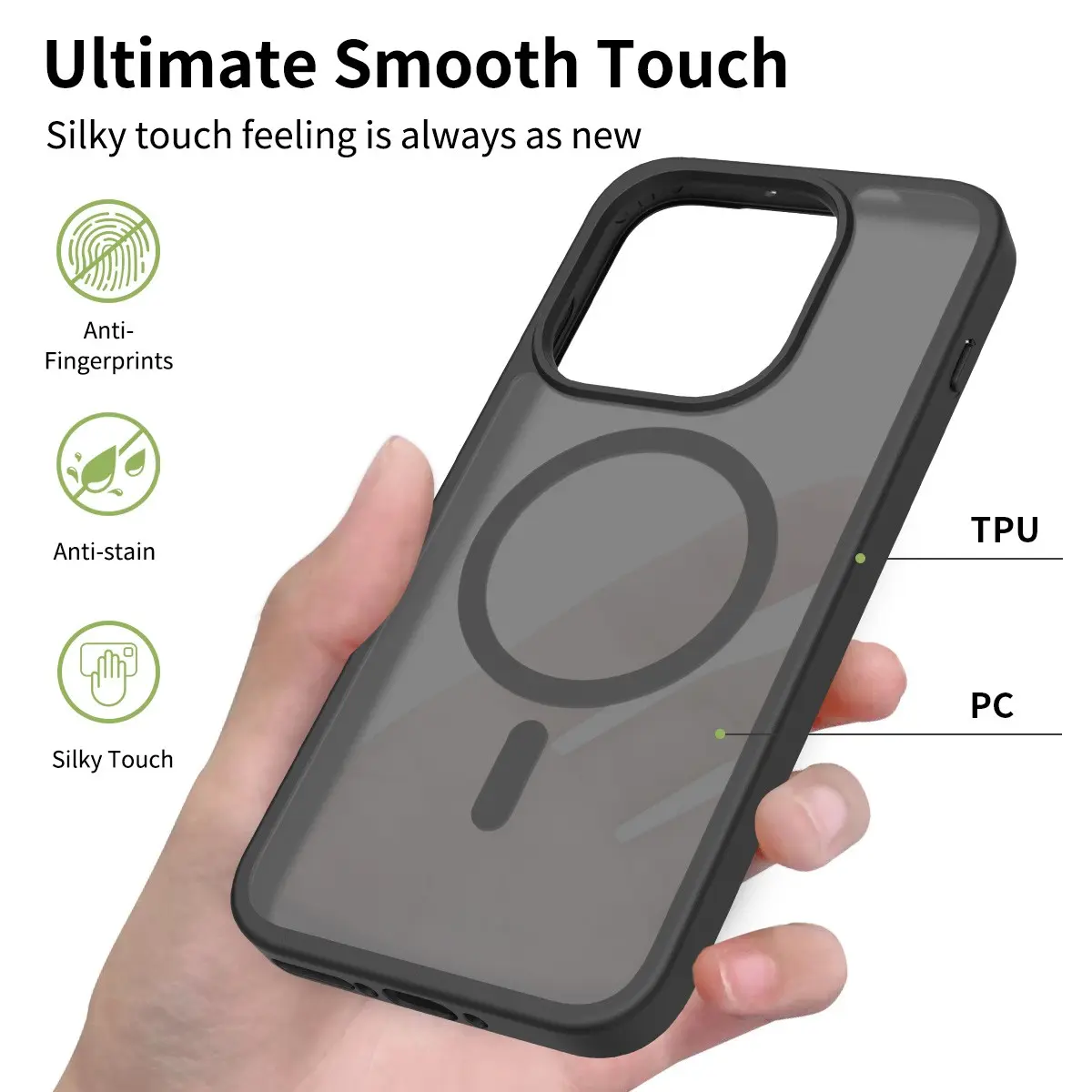 Oneplus 15 and Oneplus 15r Phone Case, Semi-Transparent Matte Back Magnetic Ring, Lightweight Shockproof Anti-Drop Protection